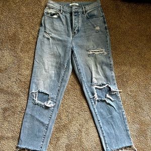 Pacsun high rise straight ripped jeans